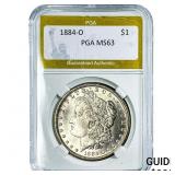 1884-O Morgan Silver Dollar PGA MS63