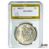 1883-O Morgan Silver Dollar PGA MS63