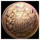 1867 Two-Cent Piece LIGHTLY CIRCULATED