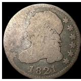 1821 Silver Capped Bust Dime NICELY  CIRCULATED