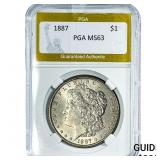 1887 Morgan Silver Dollar PGA MS63