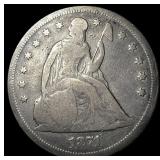1871 Silver Seated Liberty Dollar LIGHTLY CIRCULAT