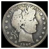 1897-O Silver Barber Half Dollar LIGHTLY CIRCULATE