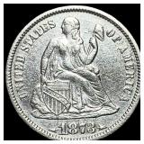 1873 Seated Liberty Dime CLOSELY UNCIRCULATED