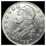 1830 Capped Bust Half Dollar CHOICE AU