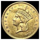 1856 Gold $1 Indian Princess Head Type 2 CHOICE AU