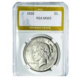 1926 Silver Peace Dollar PGA MS65