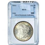 1878-S Morgan Silver Dollar NNC MS65