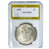 1889 Morgan Silver Dollar PGA MS63