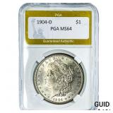 1904-O Morgan Silver Dollar PGA MS64