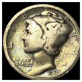 1921-S Silver Mercury Dime LIGHTLY CIRCULATED