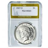 1927-D Silver Peace Dollar PGA MS63