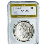 1900-S Morgan Silver Dollar PGA MS63