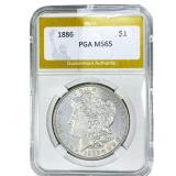1886 Morgan Silver Dollar PGA MS65
