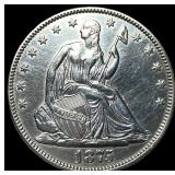 1875 Seated Liberty Half Dollar CLOSELY UNCIRCULAT