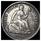 1860-O Silver Half Dime CLOSELY UNCIRCULATED