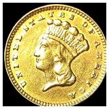 1874 Gold $1 Indian Head CLOSELY UNCIRCULATED