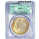 1904-O Morgan Silver Dollar PCGS MS63
