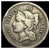 1873 Nickel Three-Cent Piece LIGHTLY CIRCULATED