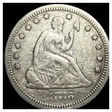1876-CC Silver Quarter Dollar NEARLY UNCIRCULATED