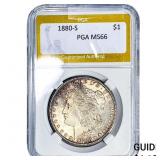 1880-S Morgan Silver Dollar PGA MS66