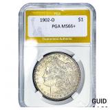 1902-O Morgan Silver Dollar PGA MS66+