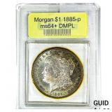 1885 Morgan Silver Dollar USCG MS64+ DMPL