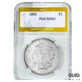 1892 Morgan Silver Dollar PGA MS63