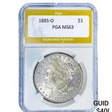1885-O Morgan Silver Dollar PGA MS63