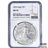 2024 Silver Eagle NGC MS70