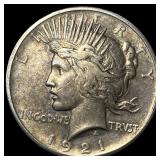 1921 Silver Peace Dollar CLOSELY UNCIRCULATED