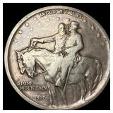 1925 Silver Stone Mountain Half Dollar NICELY  CI