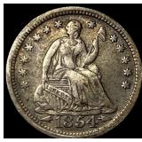 1854 Arrows Seated Liberty Half Dime NEARLY  UNCI