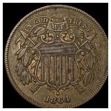 1864 Bronze Two-Cent Piece HIGH GRADE