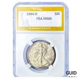 1944-D Walking Liberty Half Dollar PGA MS66