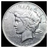 1927 Silver Peace Dollar NEARLY UNCIRCULATED