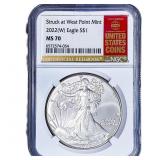 2022[W] Silver Eagle NGC MS70