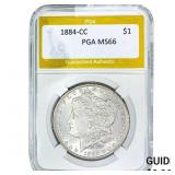 1884-CC Morgan Silver Dollar PGA MS66