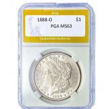1888-O Morgan Silver Dollar PGA MS63