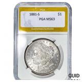 1881-S Morgan Silver Dollar PGA MS63