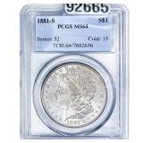 1881-S Morgan Silver Dollar PCGS MS64