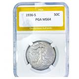 1936-S Walking Liberty Half Dollar PGA MS64