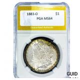 1883-O Morgan Silver Dollar PGA MS64