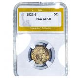 1923-S Buffalo Nickel PGA AU58