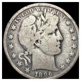 1896-O Silver Barber Half Dollar NICELY CIRCULATED
