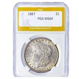 1887 Morgan Silver Dollar PGA MS64