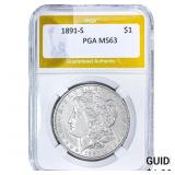 1891-S Morgan Silver Dollar PGA MS63
