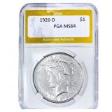 1926-D Silver Peace Dollar PGA MS64