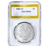 1883-CC Morgan Silver Dollar PGA MS64