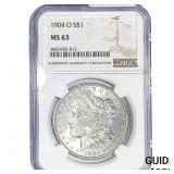 1904-O Morgan Silver Dollar NGC MS63